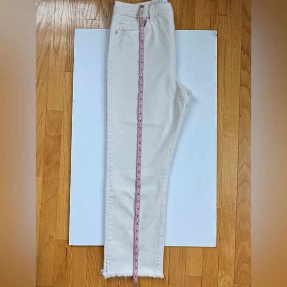 LOFT High Rise Straight Frayed Hem Jean - Picture 11 of 13